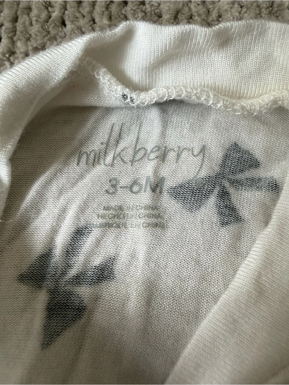 Milkberry Baby 3-6M Bamboo Zip Footie Pajamas Bows Strawberries 2 Pack